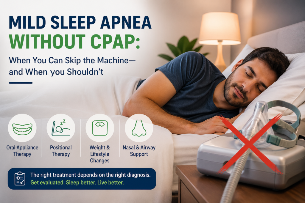 Mild Sleep Apnea Without CPAP: When You Can Skip the Machine…and When You Shouldn’t